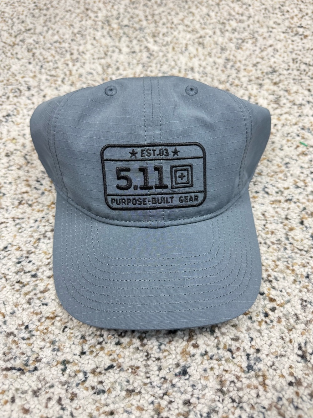 5.11 Tactical Gray Mens Hat Embroidered Logo Turbulance Tactical Promo Cap